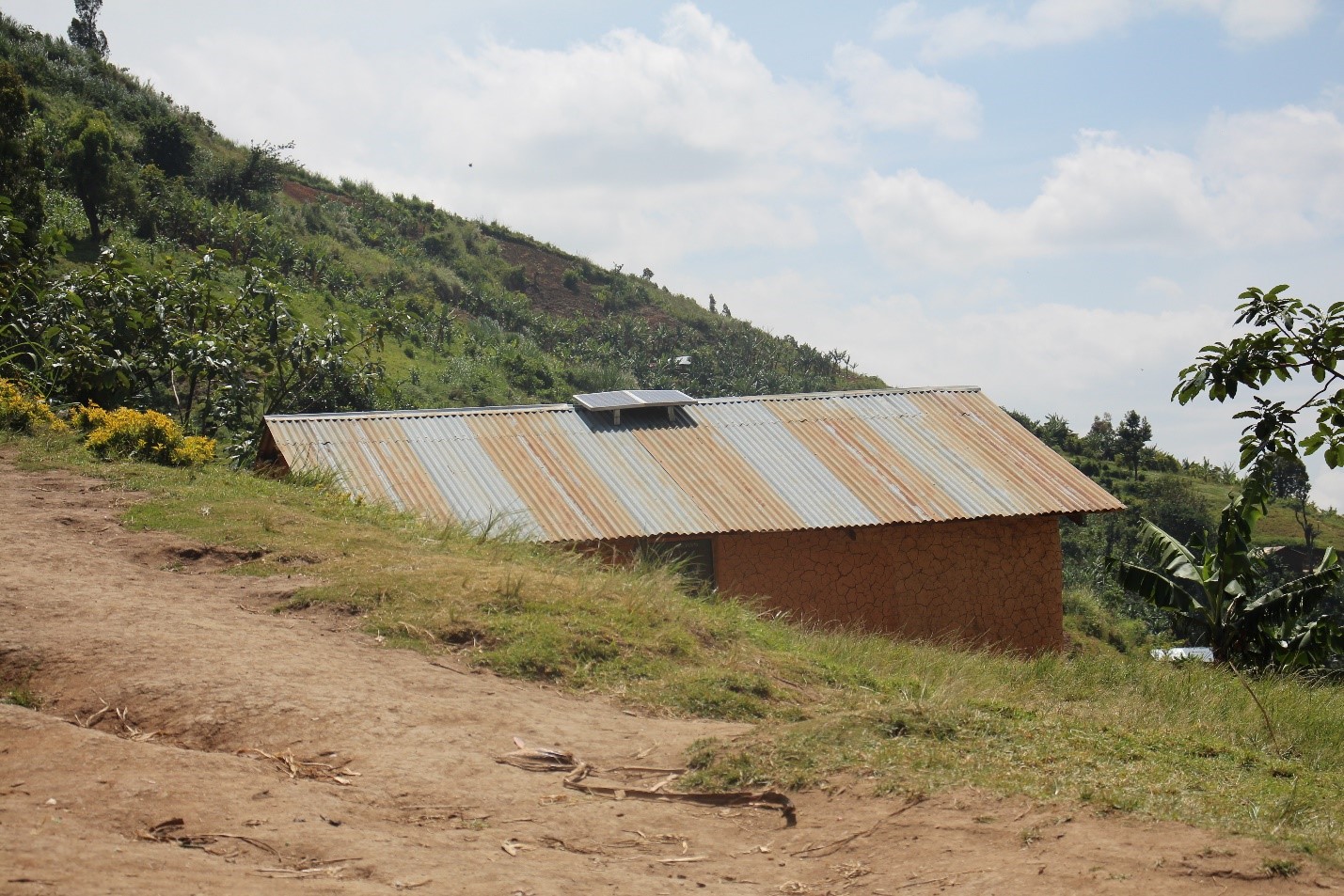 Solar panel system installed on a roof